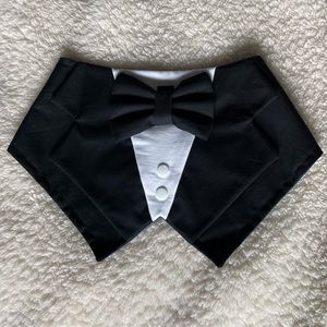Wedding attire dog tux bandana